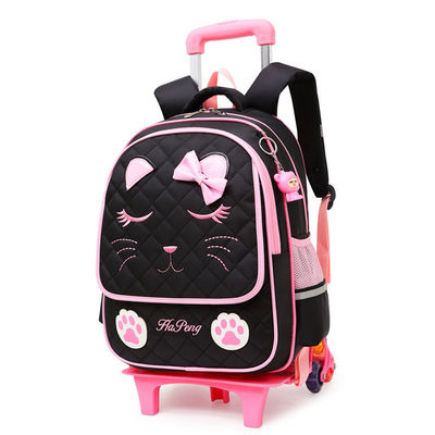 Logotipo personalizado Moda Niños Niños Cartoon Wheel Trolley Bolso escolar para preescolar