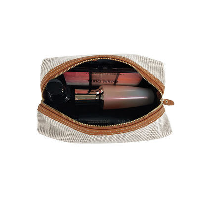 Mini bolsas cosméticas Logotipo personalizado Viajes Bolsas de maquillaje de lona pesada Bolsa de aseo para niñas