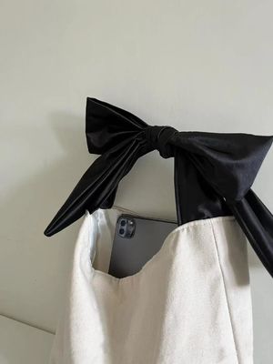 Poliéster revestimiento ecológico reciclado mango negro logotipo personalizado impresa bolsa de compras