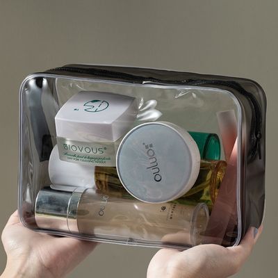 Material de PVC Cosméticos Conveniencia Maquillaje transparente Caja organizadora para viajes de mujeres