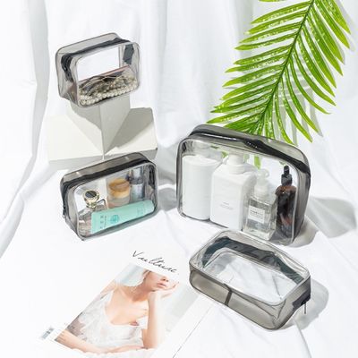 Material de PVC Cosméticos Conveniencia Maquillaje transparente Caja organizadora para viajes de mujeres