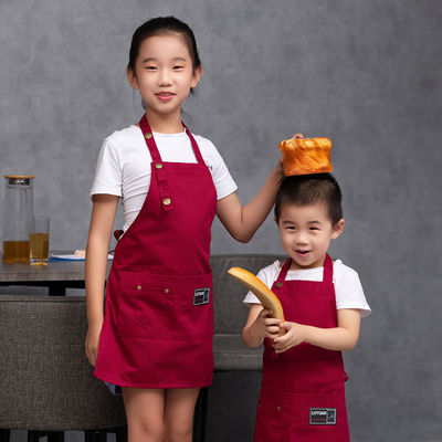 Logotipo personalizado del delantal de cocina para niños y sombrero de chef para niños Impresión digital OEM / ODM aceptado