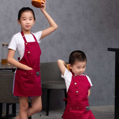 Logotipo personalizado del delantal de cocina para niños y sombrero de chef para niños Impresión digital OEM / ODM aceptado