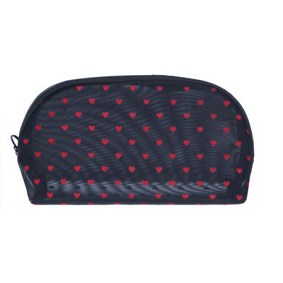 Bolsa de cosméticos Love Mesh de gran capacidad y logotipo personalizado para un acceso sin esfuerzo a los cosméticos