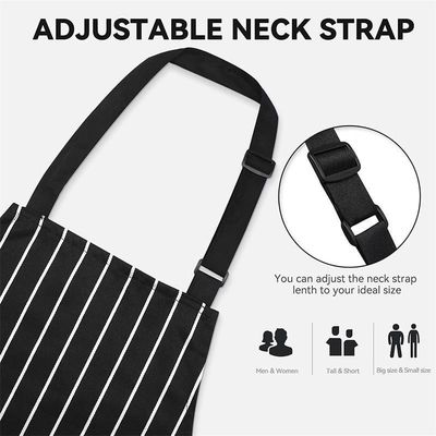 Restaurante Bar Unisex Pantalla de cocina con 2 bolsillos y diseño en relieve avanzado