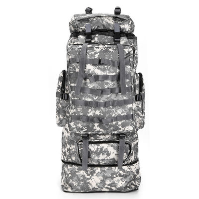 Acceptable OEM/ODM Camuflaje patrón bolso de montañismo de 100L para actividades al aire libre