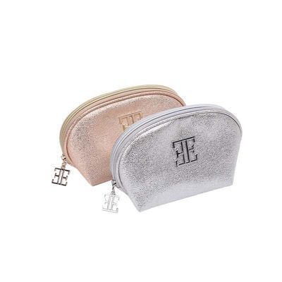 Bolsas cosméticas de logotipo personalizado de alto valor Bolsa de maquillaje portátil de PU multifuncional con cremallera