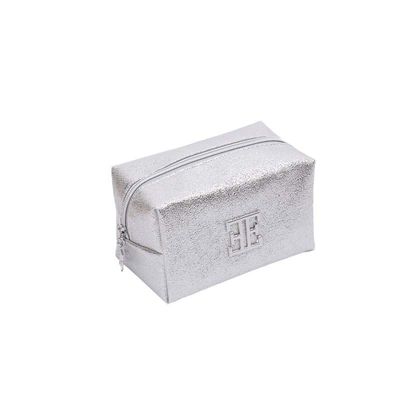 Bolsas cosméticas de logotipo personalizado de alto valor Bolsa de maquillaje portátil de PU multifuncional con cremallera