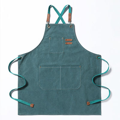 Delantal unisex para el trabajo de cocina y restaurante Logotipo personalizado Plain Black Chef Waiter delantal