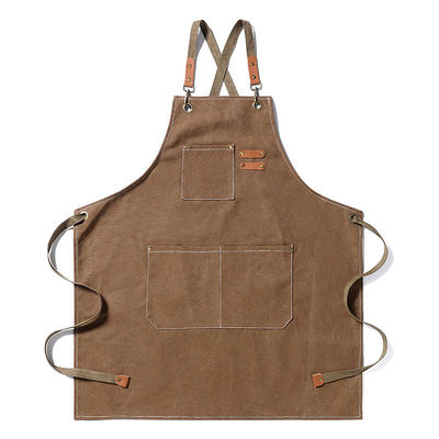 Delantal unisex para el trabajo de cocina y restaurante Logotipo personalizado Plain Black Chef Waiter delantal