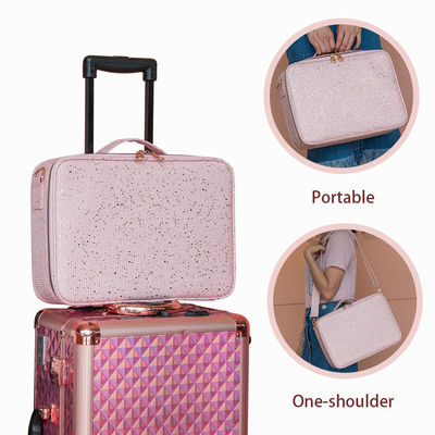 Bolso cosmético de patrón sólido para color personalizado Bolso de hombro portátil