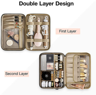 Bolso de moda de maquillaje de cuidado de la piel para mujeres de doble capa impermeable personalizado