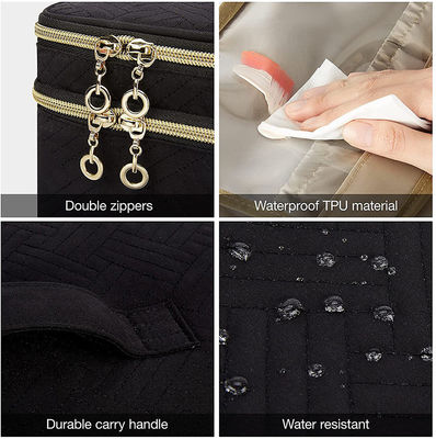 Bolso de moda de maquillaje de cuidado de la piel para mujeres de doble capa impermeable personalizado