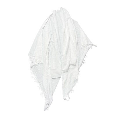 Poliéster musulmán de color blanco Toallas Ihram masculinas para Hajj/Ehram y otros Tipo de patrón