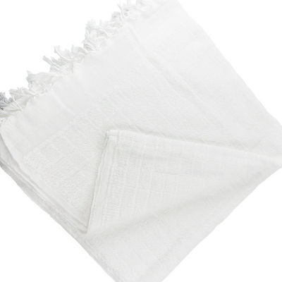 Poliéster musulmán de color blanco Toallas Ihram masculinas para Hajj/Ehram y otros Tipo de patrón
