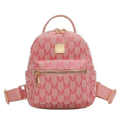 Pantalla de leopardo Mini Smart Bolsas escolares negras para niños Material de PU de moda