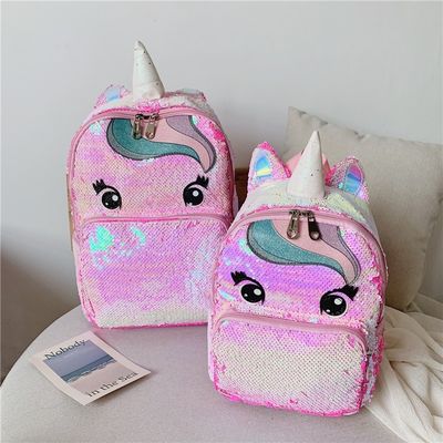 Logotipo personalizado Rainbow Glitter Bolsas escolares para adolescentes Niñas Estilo más moderno