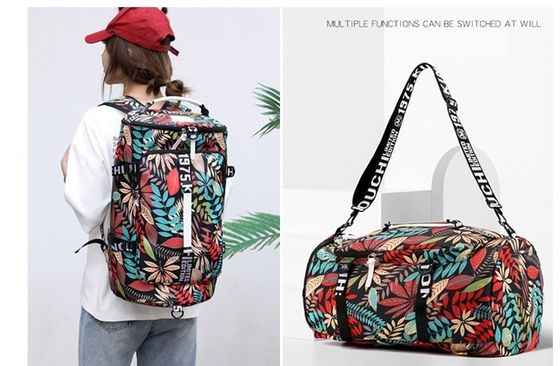 Bolso de mujer de patrón floral bolso de gimnasio bolso de ejercicio para actividades al aire libre y viajes