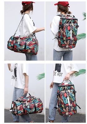Bolso de mujer de patrón floral bolso de gimnasio bolso de ejercicio para actividades al aire libre y viajes
