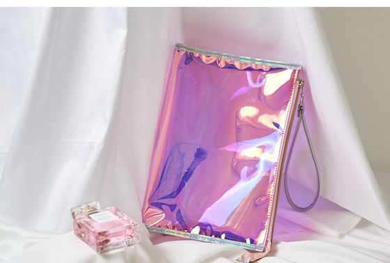 La más nueva de moda transparente portátil de cerradura de viajes bolsa cosmética con logotipo personalizado