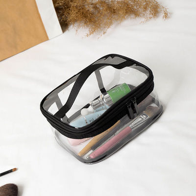 Bolso transparente de tamaño mediano para artículos de tocador de viaje y artículos de belleza