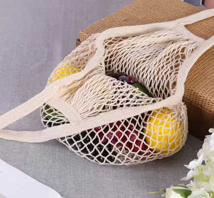 Bolsa de algodón de malla reutilizable para frutas y verduras