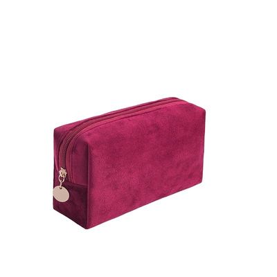 Bolso de bolso de terciopelo estilo bucle suave para maquillaje personalizado y regalos personalizados para damas de honor