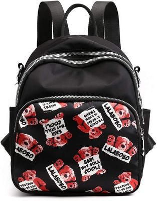 Bolso de mochila de color pequeño para mujeres Chicas Mini Bolso de día de nylon multifunción Bolso escolar de viaje