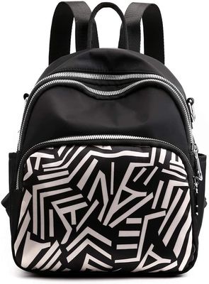 Bolso de mochila de color pequeño para mujeres Chicas Mini Bolso de día de nylon multifunción Bolso escolar de viaje
