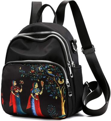Bolso de mochila de color pequeño para mujeres Chicas Mini Bolso de día de nylon multifunción Bolso escolar de viaje