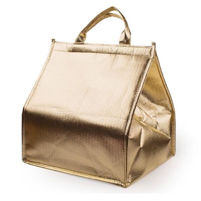 Logotipo personalizado Aceptado Bolsa de refrigeración de almuerzo aislada rígida con papel de aluminio Eco amigable
