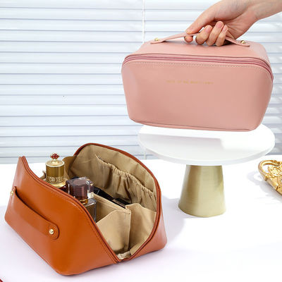 Bolso de lienzo Cosmético impermeable Moda Viajes Almacenamiento Mujer Maquillaje Cuesto con cremallera