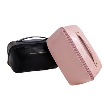 Bolso de lienzo Cosmético impermeable Moda Viajes Almacenamiento Mujer Maquillaje Cuesto con cremallera