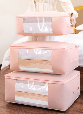 Logotipo personalizado de colcha de dormitorio aceptado Bolsa de toque personalizada para almacenamiento de telas y ropa