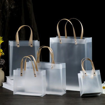 Reutilizable Transparente Bolsa de compras de regalo de embalaje con asas El más nuevo estilo de moda