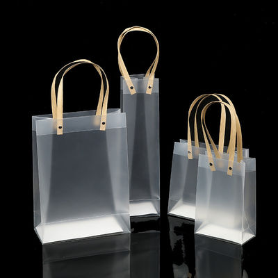 Reutilizable Transparente Bolsa de compras de regalo de embalaje con asas El más nuevo estilo de moda