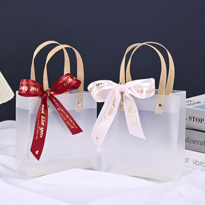 Reutilizable Transparente Bolsa de compras de regalo de embalaje con asas El más nuevo estilo de moda