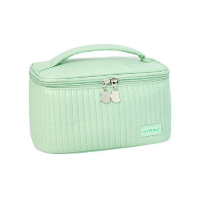 Bolso de ropa cosmético de PU impermeable para mujeres con cierre de cremallera y diseño portátil