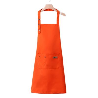 Delantal de lona de algodón con logotipo personalizado impermeable de cocina delante de trabajo