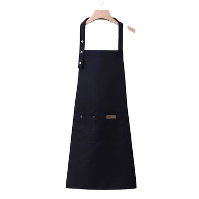 Delantal de lona de algodón con logotipo personalizado impermeable de cocina delante de trabajo
