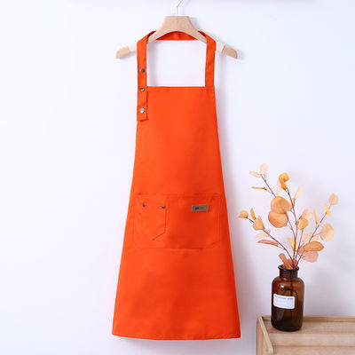 Delantal de lona de algodón con logotipo personalizado impermeable de cocina delante de trabajo