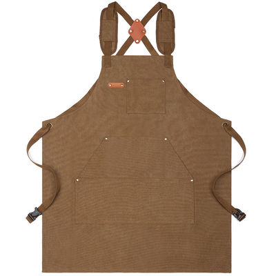 Personal de servicio uniforme impermeable del chef del delantal para cafés restaurantes cocina en lienzo de algodón