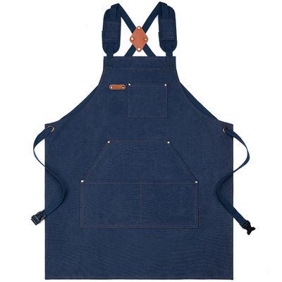 Personal de servicio uniforme impermeable del chef del delantal para cafés restaurantes cocina en lienzo de algodón