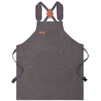 Personal de servicio uniforme impermeable del chef del delantal para cafés restaurantes cocina en lienzo de algodón