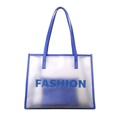 Logotipo personalizado Logotipo de moda Bolsa de compras de PVC para embalajes transparentes de productos