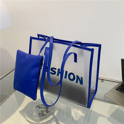 Logotipo personalizado Logotipo de moda Bolsa de compras de PVC para embalajes transparentes de productos
