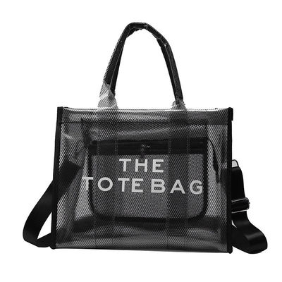 Todo el estilo de la moda de las estaciones de año de gran capacidad Impresión plegable transparente bolsa de compras de PVC