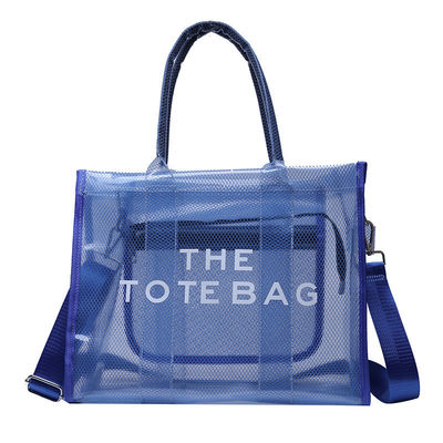 Todo el estilo de la moda de las estaciones de año de gran capacidad Impresión plegable transparente bolsa de compras de PVC