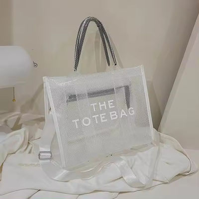 Todo el estilo de la moda de las estaciones de año de gran capacidad Impresión plegable transparente bolsa de compras de PVC
