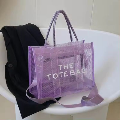 Todo el estilo de la moda de las estaciones de año de gran capacidad Impresión plegable transparente bolsa de compras de PVC